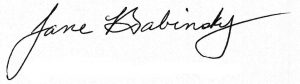 Jane Babinsky signature